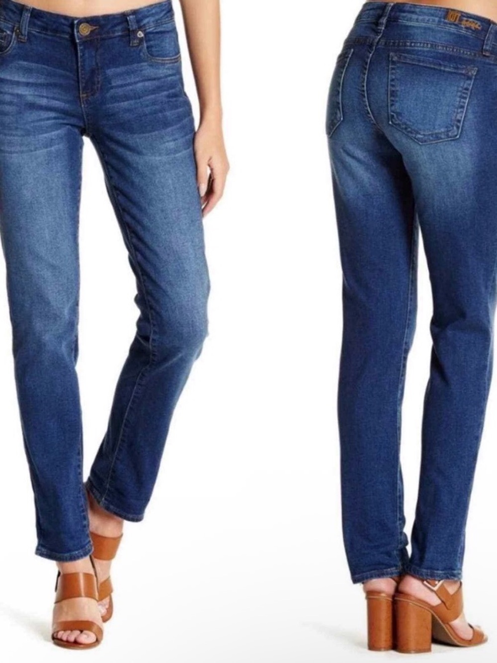 Kut from the Kloth Katy Boyfriend Classic Midwash Blue Women's Straight Jeans